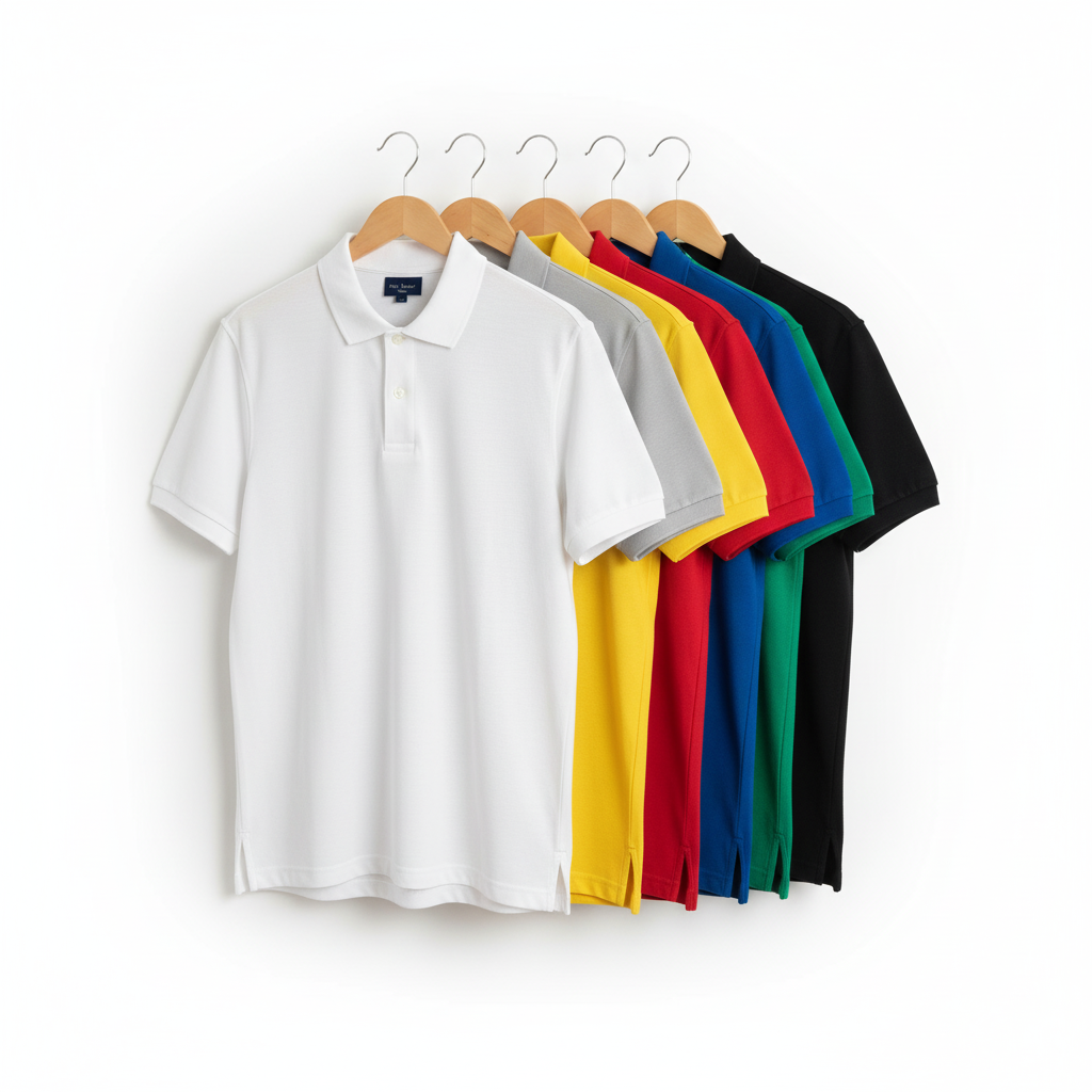 Premium Blank Cotton Polo Shirts — Perfect for Branding & Uniforms